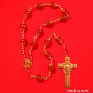 Chapelet du Sacré-Cœur de Jésus d'une décennie avec croix de la Sainte Face