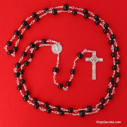 Sterling Silver Saint Benedict Rosary - Image 2