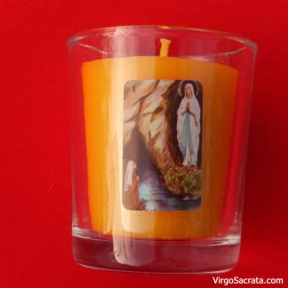 Bougies votives Notre-Dame de Lourdes – 100% pure cire d’abeille