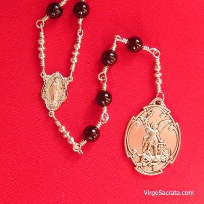 St Michael the Archangel Chaplet in Sterling Silver - Image 3