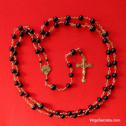 Black Onyx Gemstone Rosary - Image 2