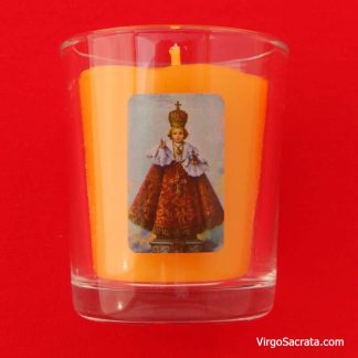 Bougies votives Enfant Jésus de Prague – 100 % pure cire d’abeille