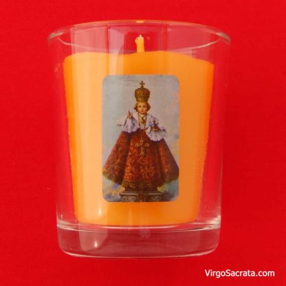Bougies votives Enfant Jésus de Prague – 100 % pure cire d’abeille