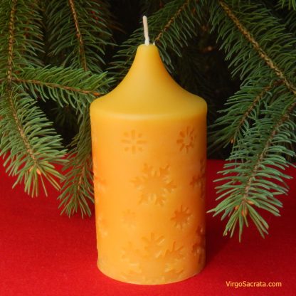 Christmas Snowflake Beeswax Candle - Image 3