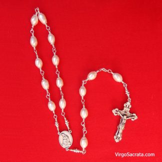 Chapelet de perles en argent sterling Notre-Dame de La Salette