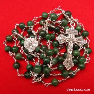 Chapelet avec Crucifix du Pardon en Argent Massif