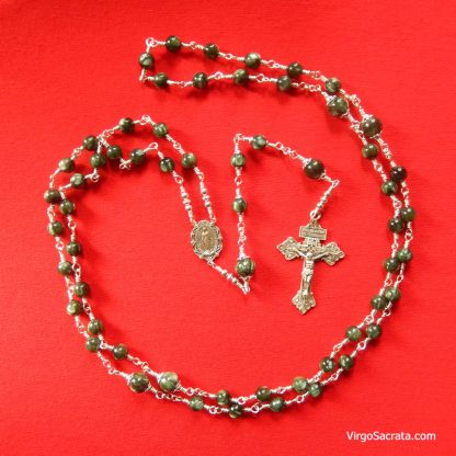 Seraphinite Gemstone Rosary in Sterling Silver - Image 2