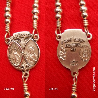 Blue Kyanite Gemstone Rosary in Sterling Silver - Image 3
