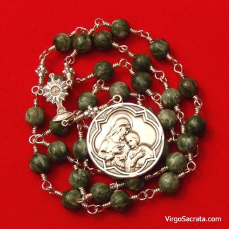 Blessed Sacrament Chaplet in Sterling Silver - Seraphinite