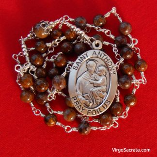 Chapelet de Saint Antoine en Argent Massif