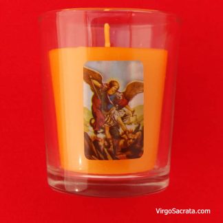 Bougies votives en cire d'abeille 100 % pure Saint Michel Archange