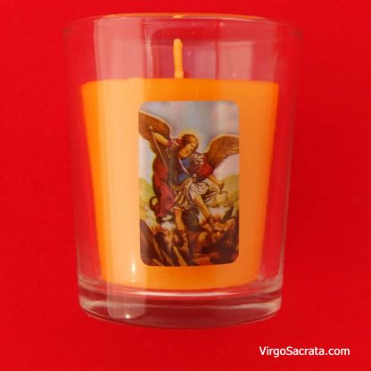 Bougies votives en cire d'abeille 100 % pure Saint Michel Archange