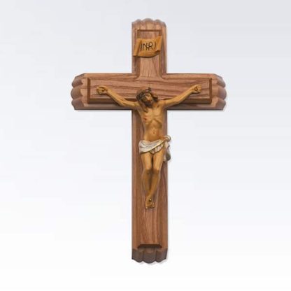 13" Sick-Call Crucifix Set with Holy Water Bottle & 100% Beeswax Candles - Image 2