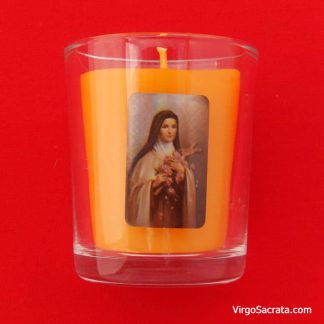 Sainte Thérèse de Lisieux - Bougies Votives La Petite Fleur – 100% Cire d'Abeille Pure