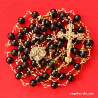 Chapelet de pierres précieuses en onyx noir