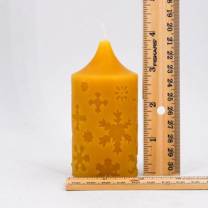 Christmas Snowflake Beeswax Candle - Image 2