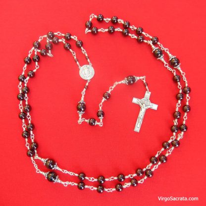 St-Benedict Garnet Rosary - Image 2