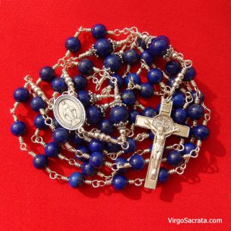Chapelet Lapis Lazuli en Argent Sterling