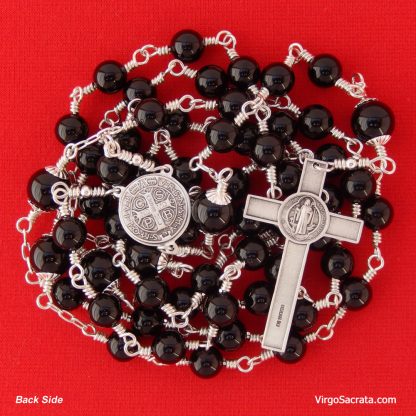 Sterling Silver Saint Benedict Rosary - Image 3