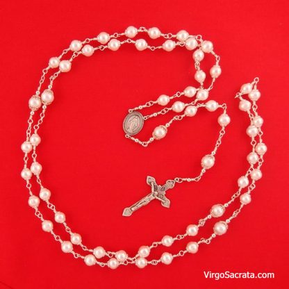 Miraculous Medal Freshwater Pearl Rosary - Image 2