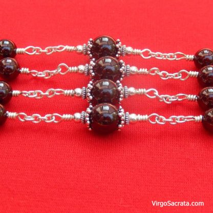 St-Benedict Garnet Rosary - Image 4